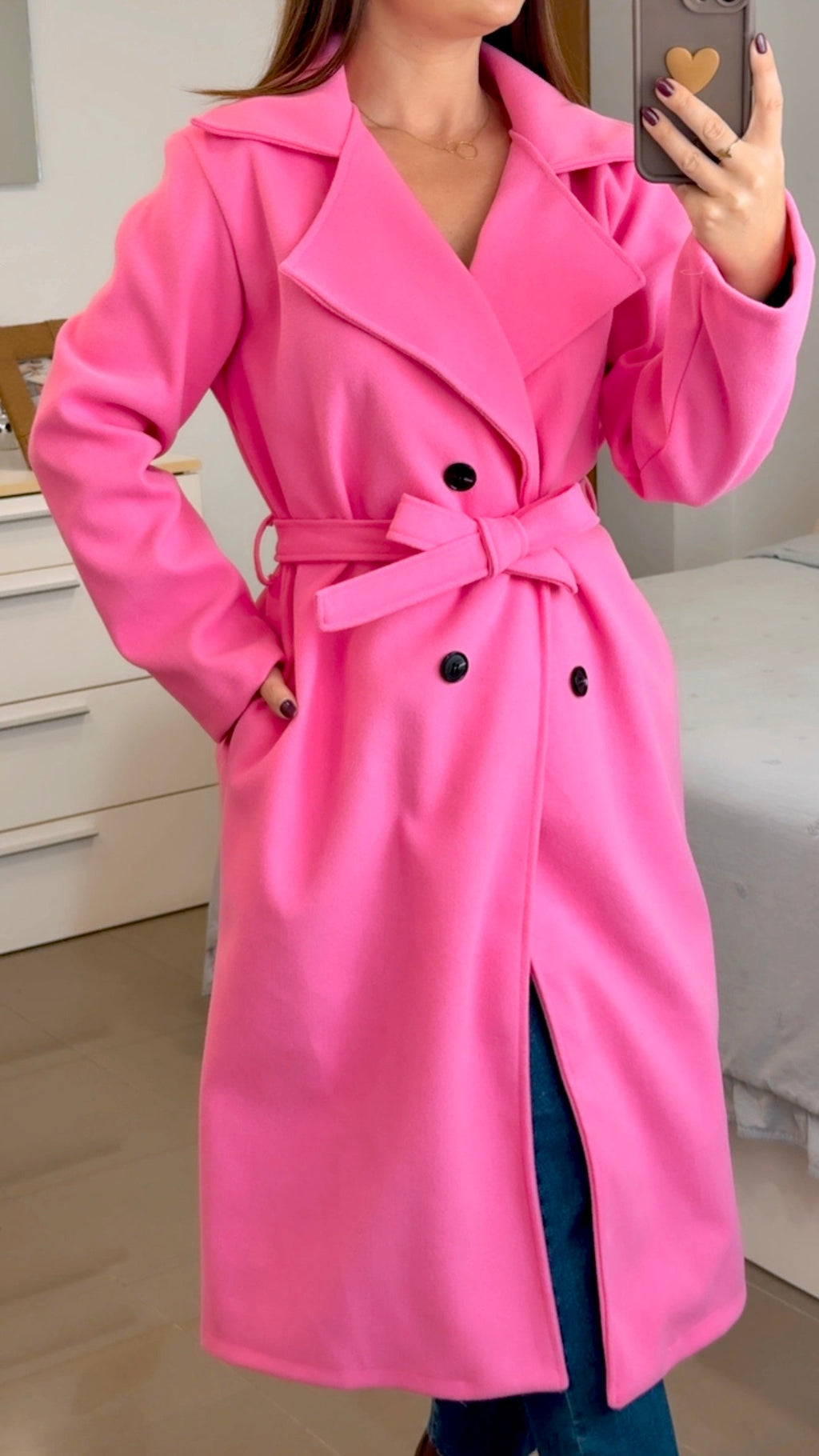 ABRIGO PAÑO FONDAR TOTAMONA. Gabardina con Cuello de Pico con Solapas, Sin Forro, Elástico, Corte Recto, Ropa De Mujer, para Cualquier Ocasión, Formal o Casual, Especial Para Otoño e Invierno.
