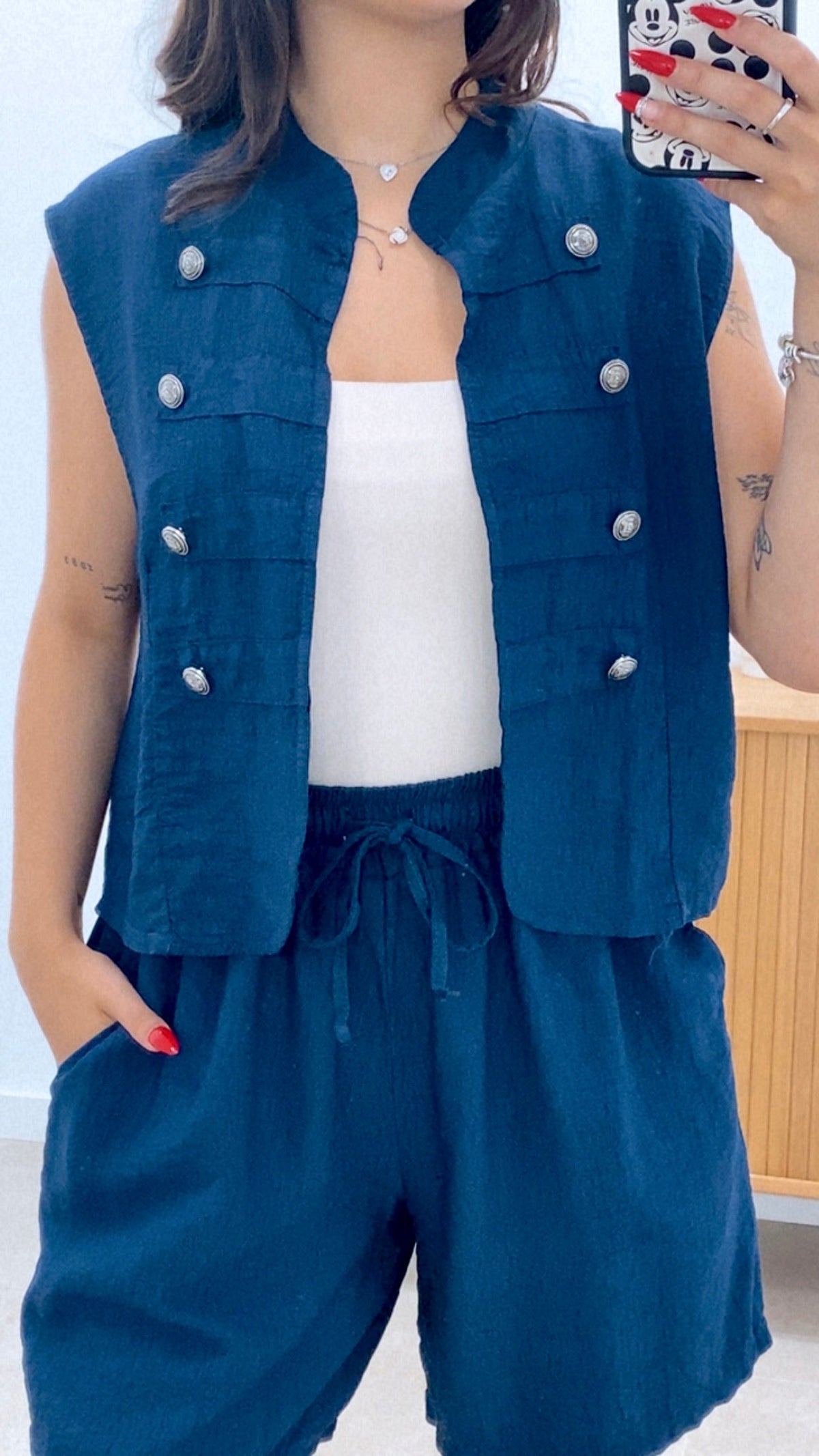 CONJUNTO SHORT + CHALECO MILI