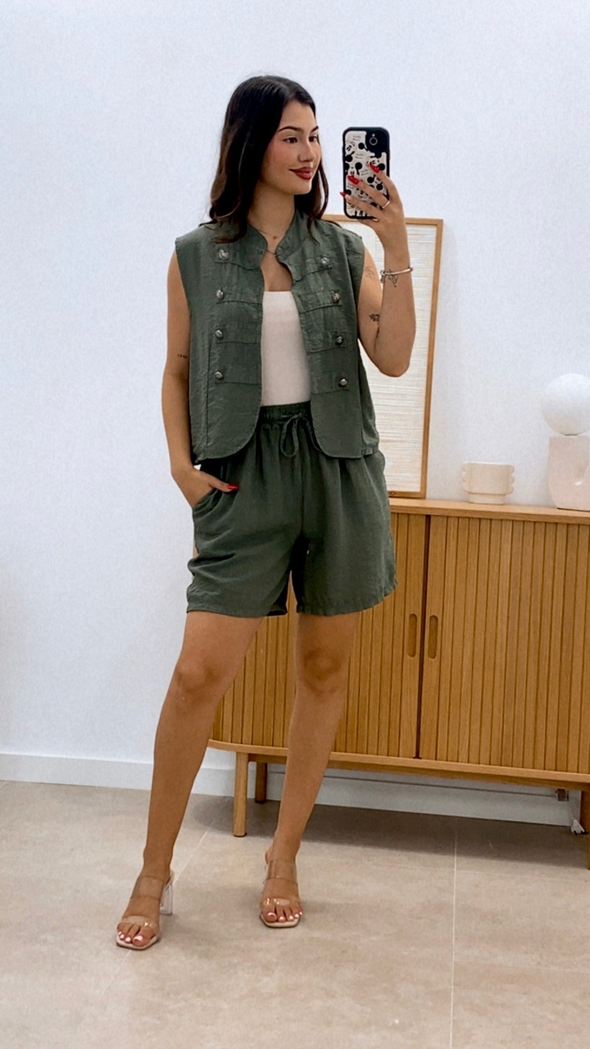 CONJUNTO SHORT + CHALECO MILI