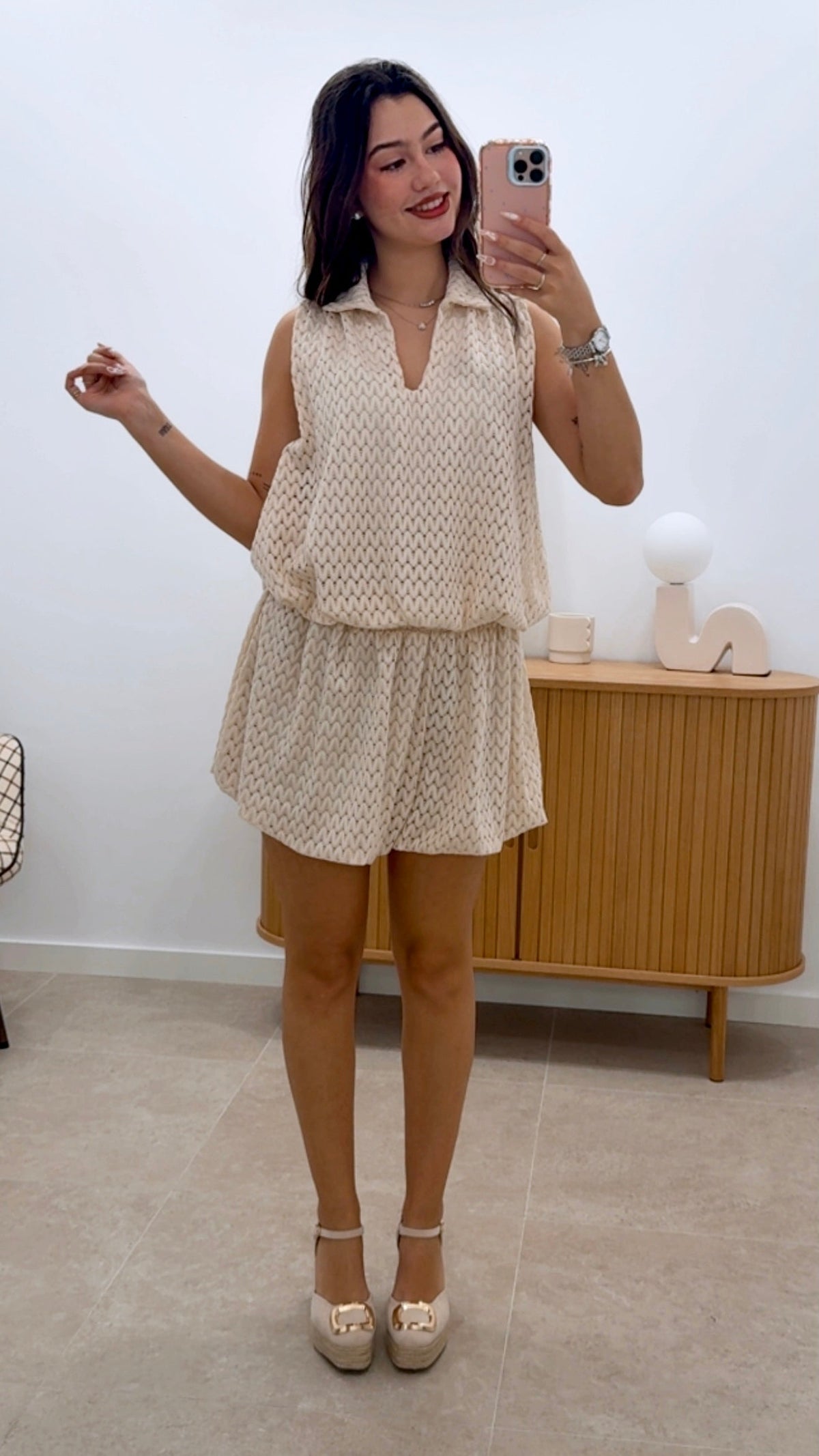 CONJUNTO CORTO CALADO