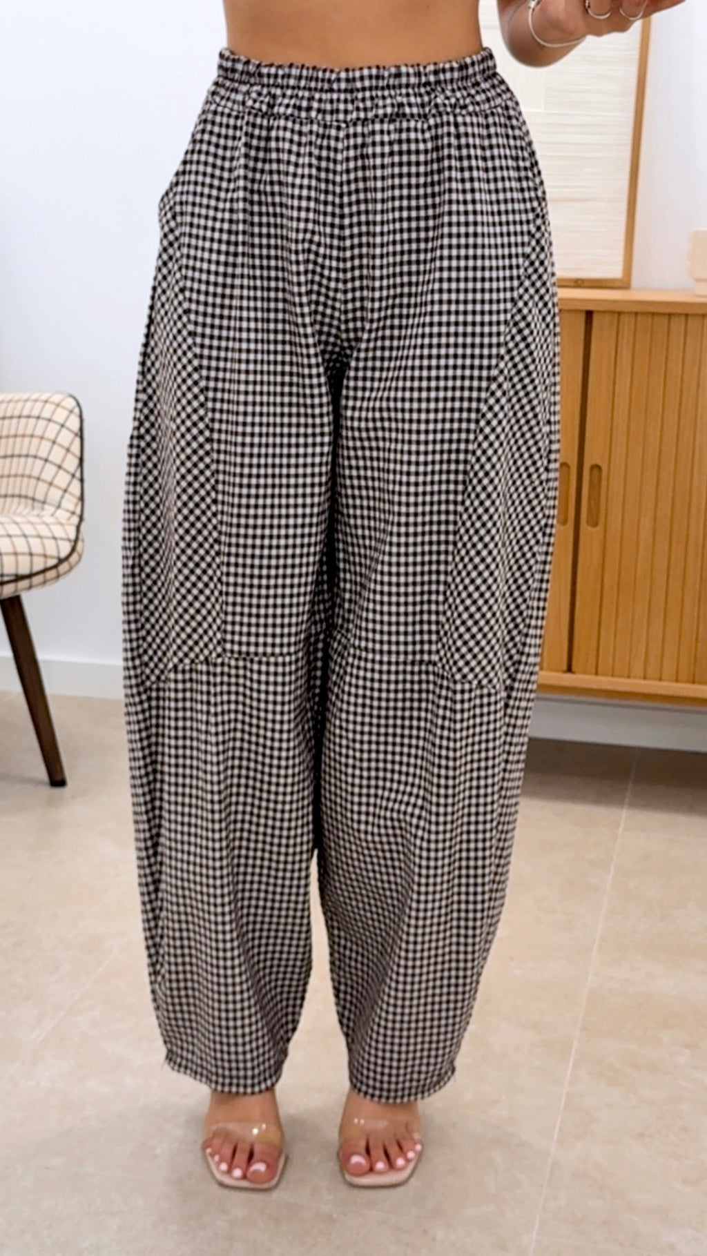 PANTALÓN VICHY BARREL