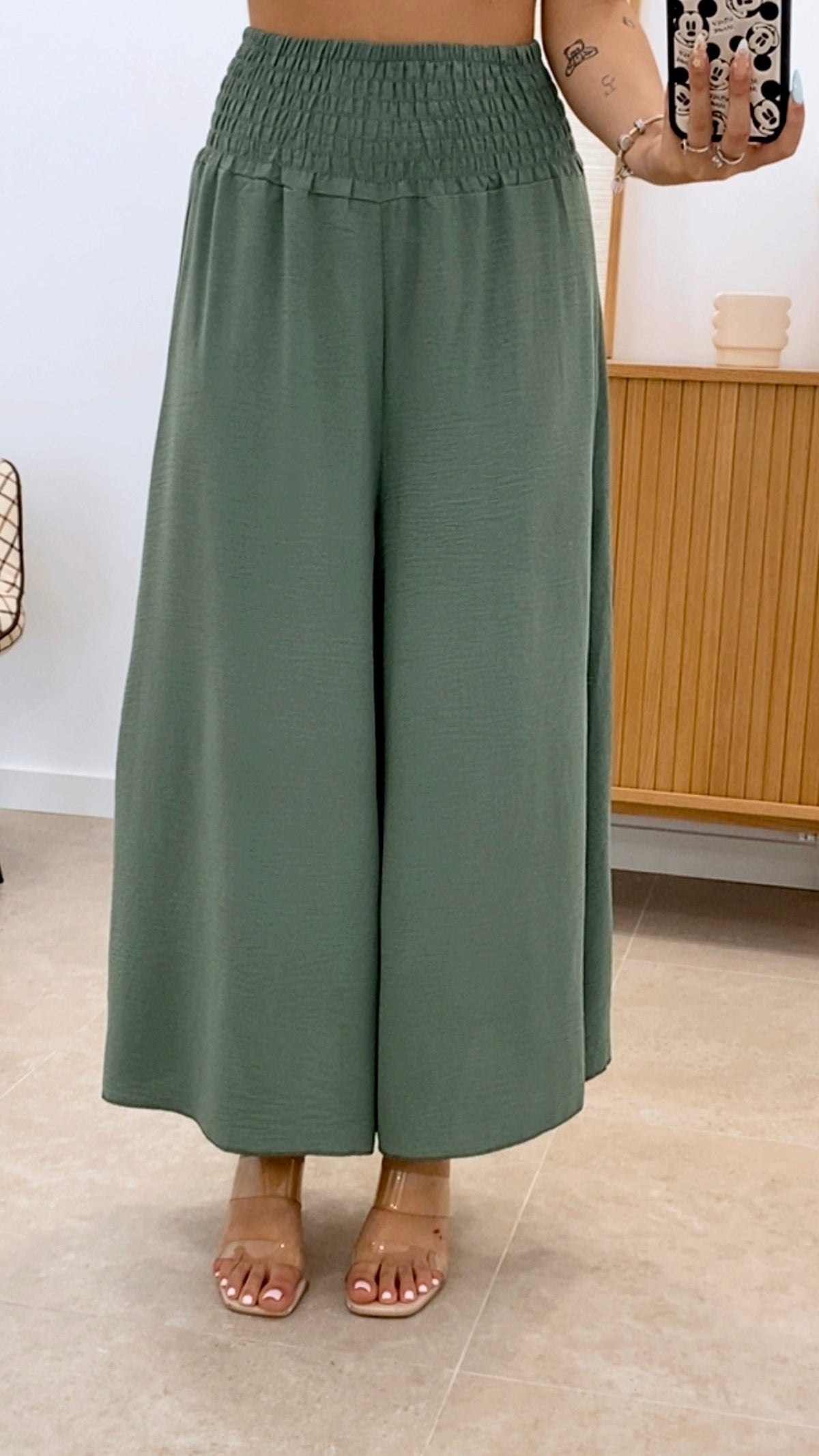 PANTALÓN CINTURA PANEL DE ABEJA