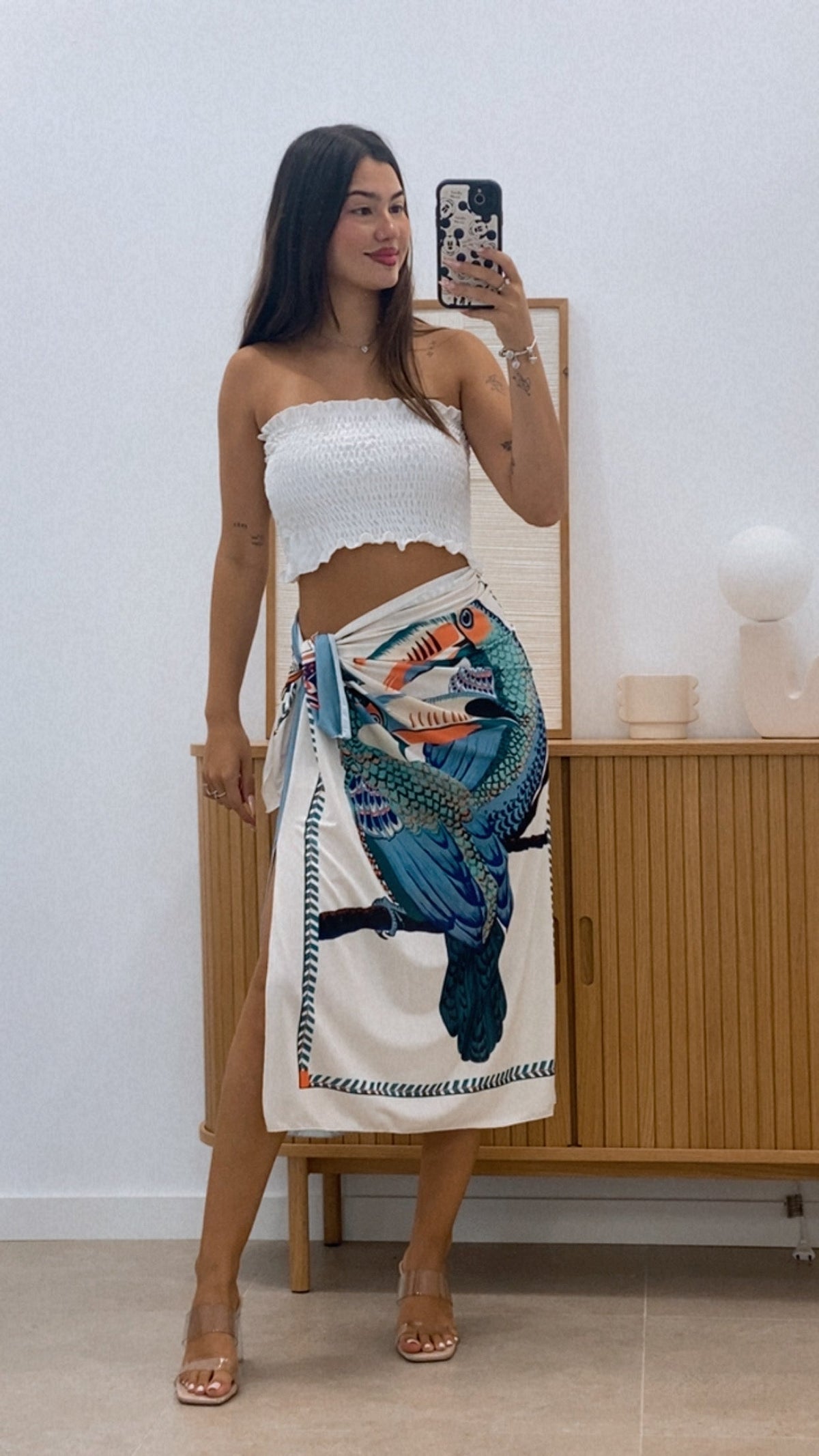 FALDA PAREO LARGA ESTAMPADA