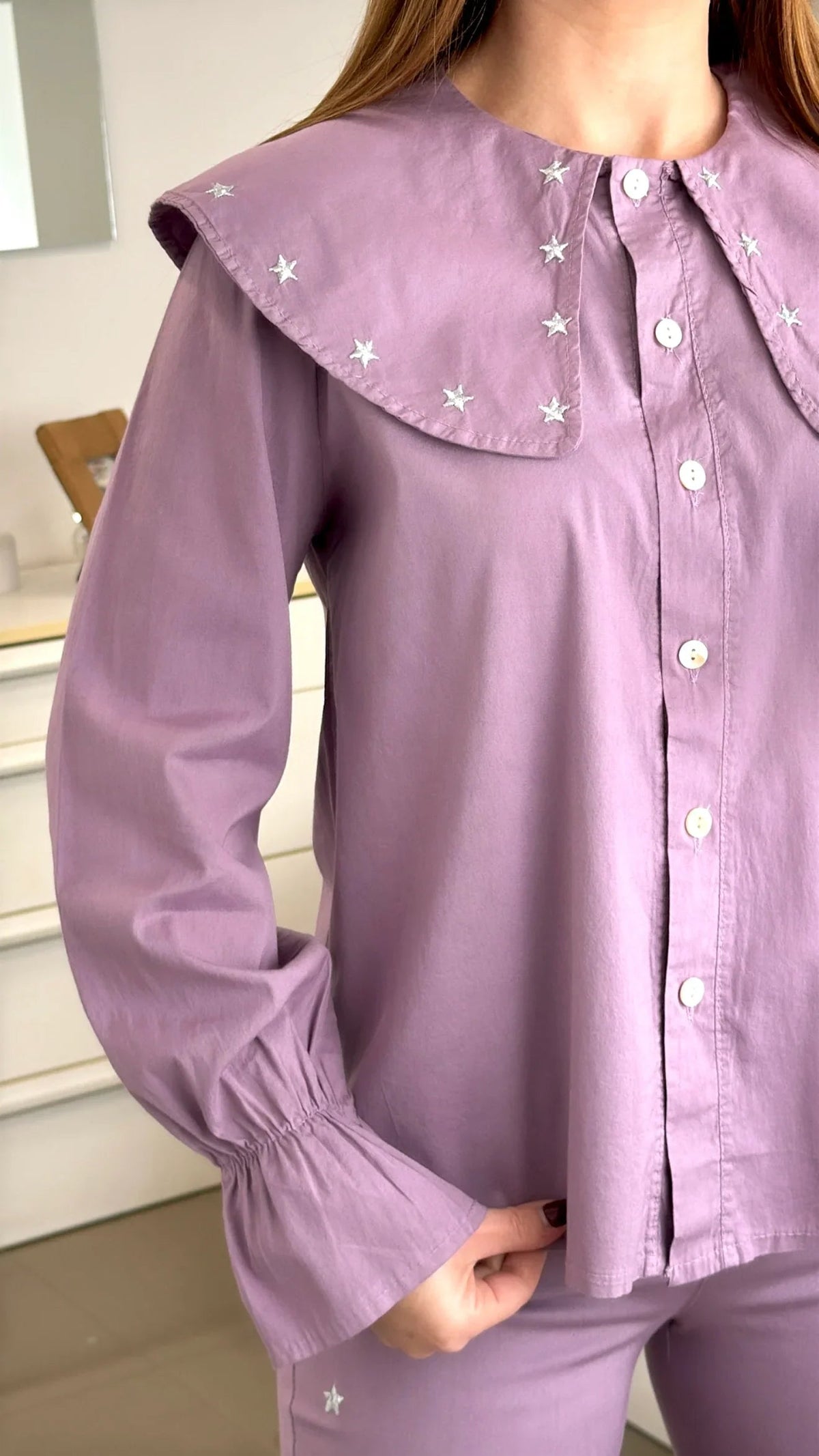 BLUSA ESTRELLAS MORADO