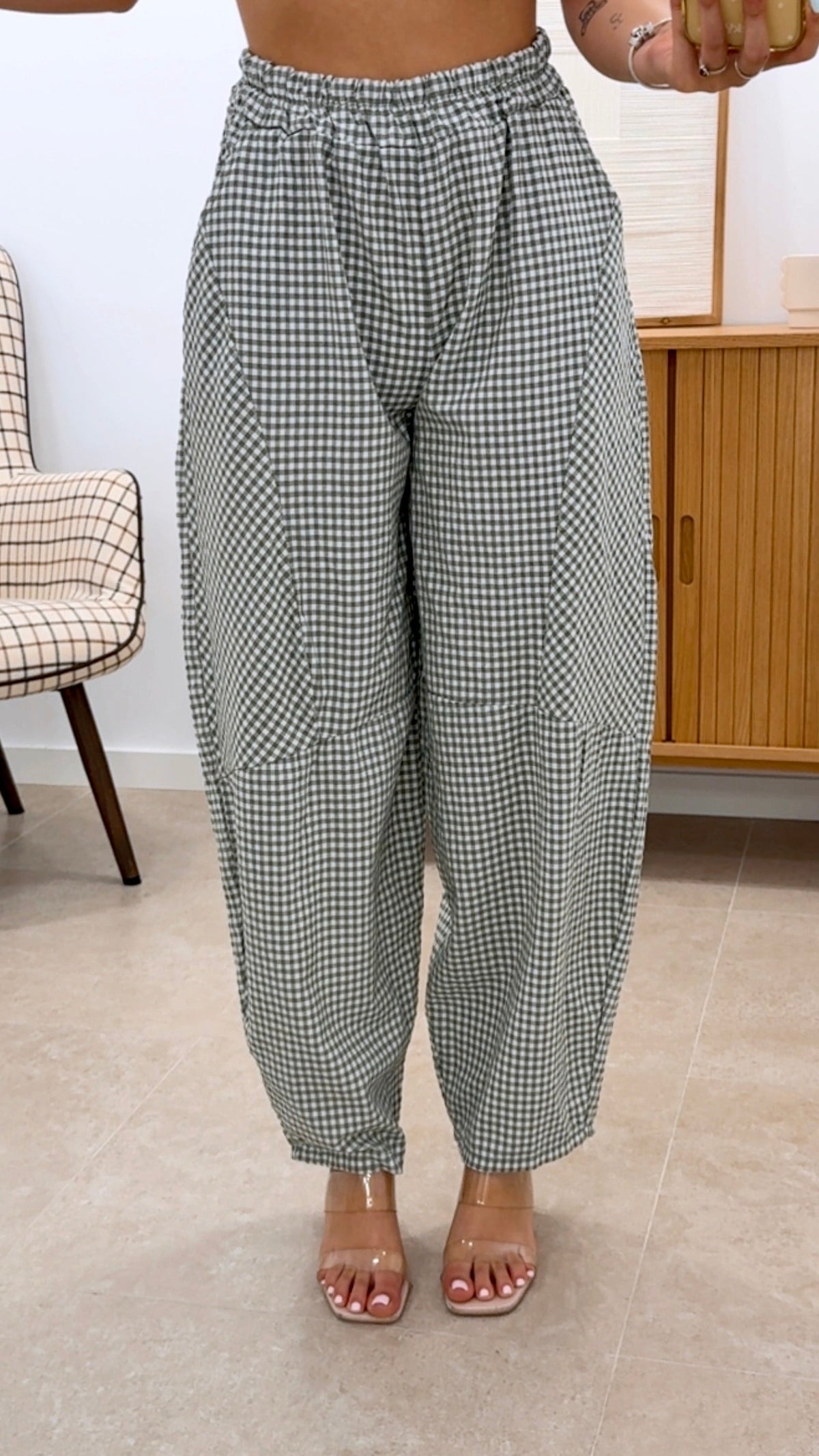 PANTALÓN VICHY BARREL