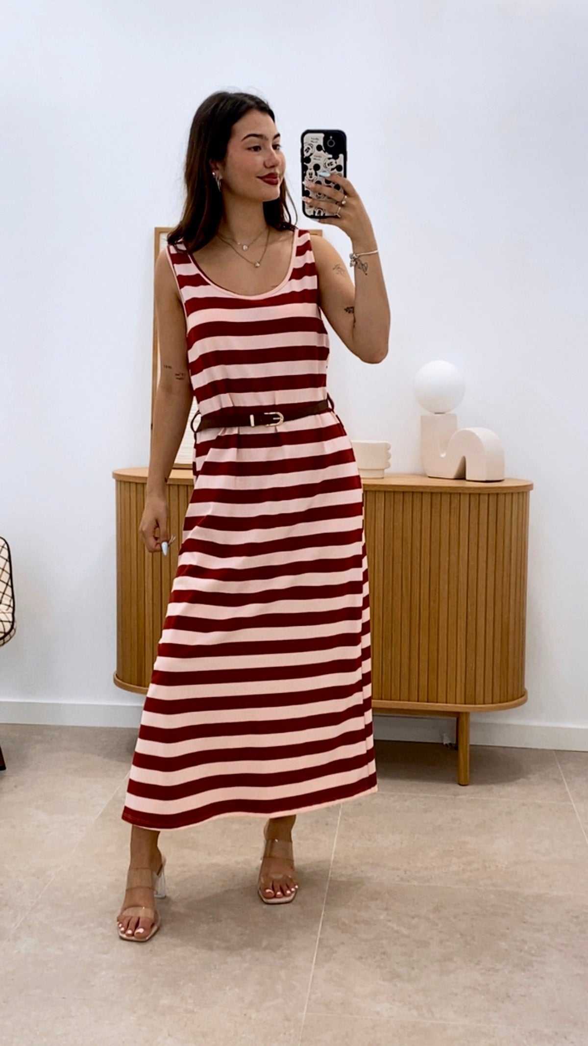 VESTIDO RAYAS + CINTURÓN