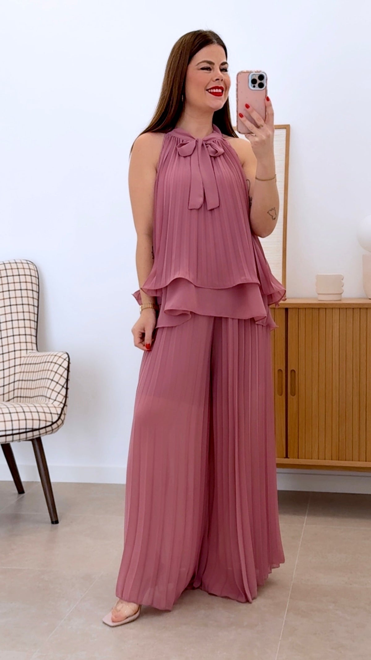 CONJUNTO PLISADO LISO