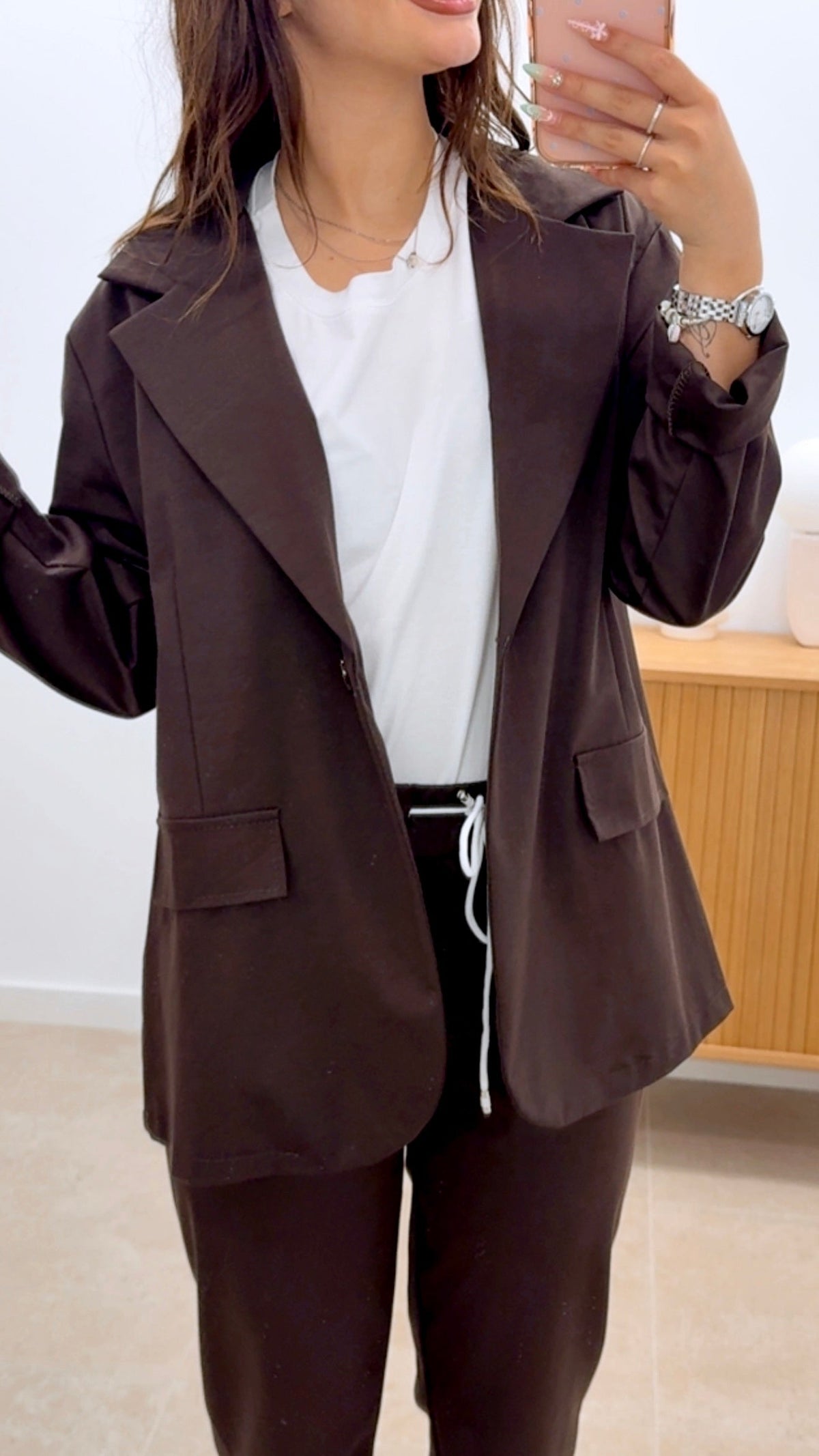 CONJUNTO AMERICANA Y PANTALÓN LISO