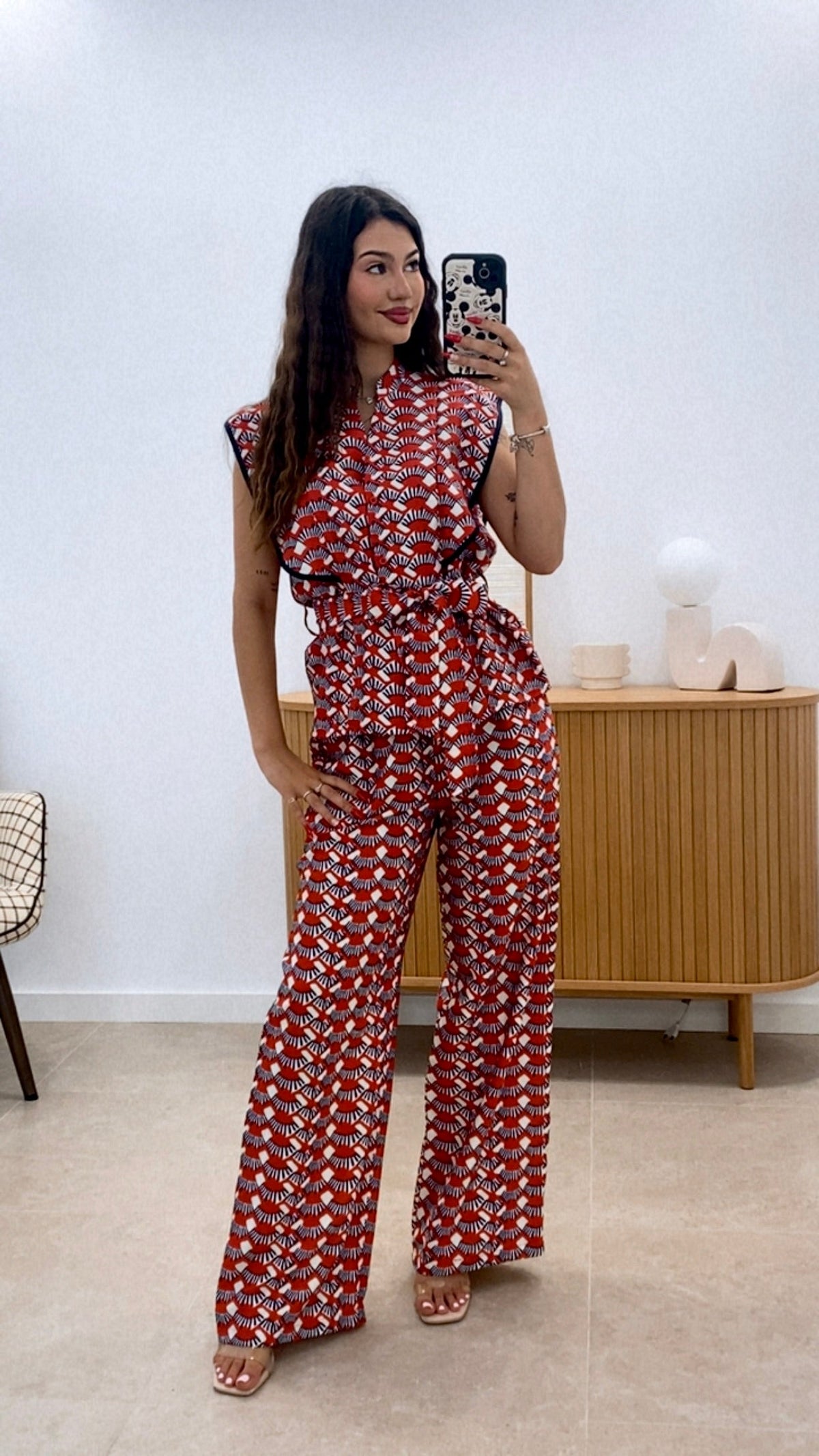 CONJUNTO DE CAMISA SIN MANGAS Y PANTALÓN ESTAMPADOS