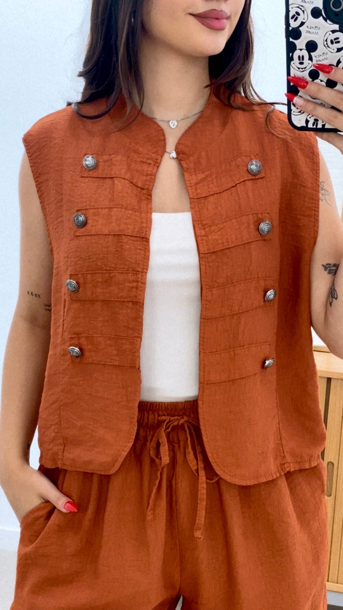 CONJUNTO SHORT + CHALECO MILI