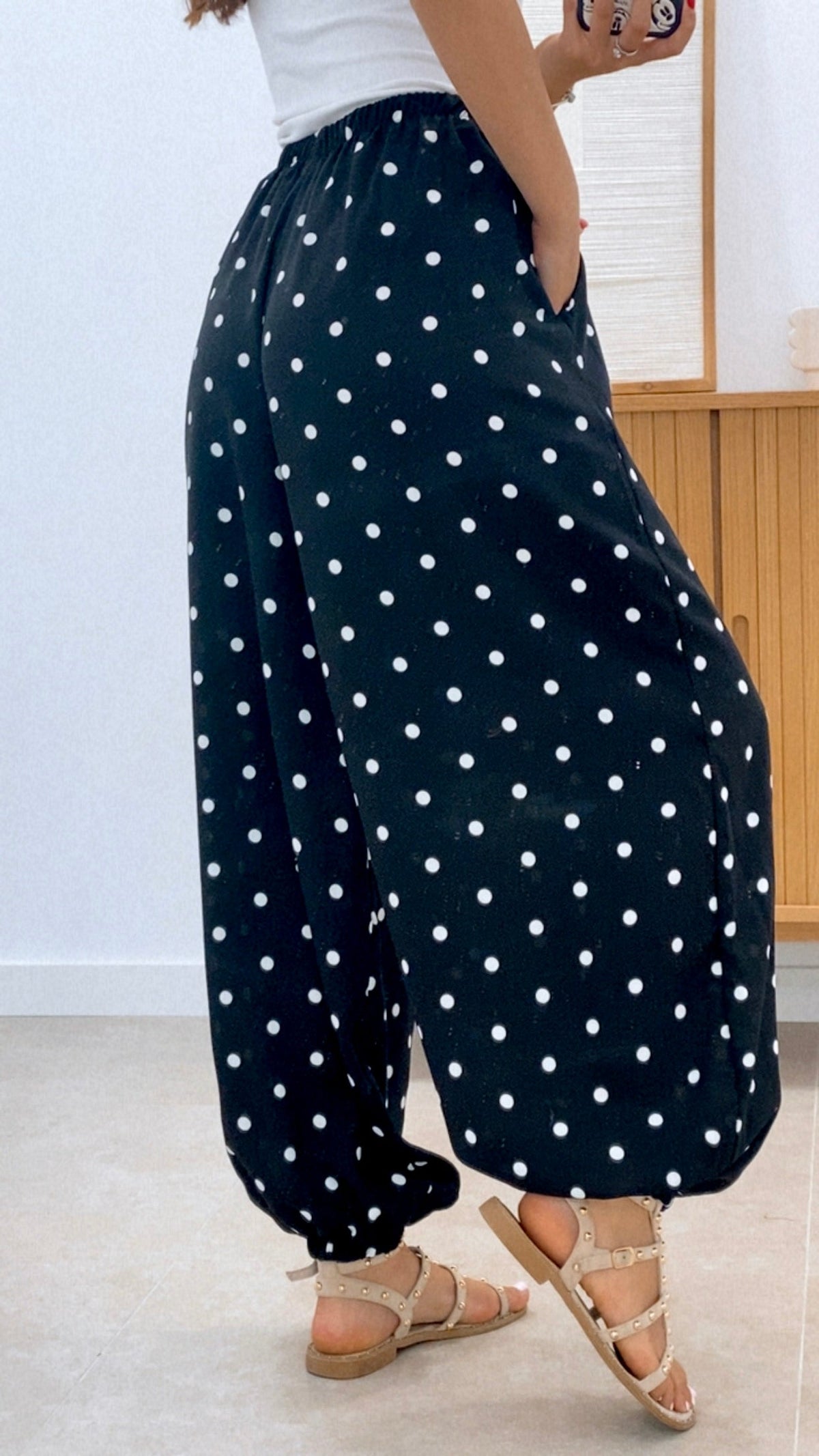 PANTALÓN LUNARES BOMBACHO