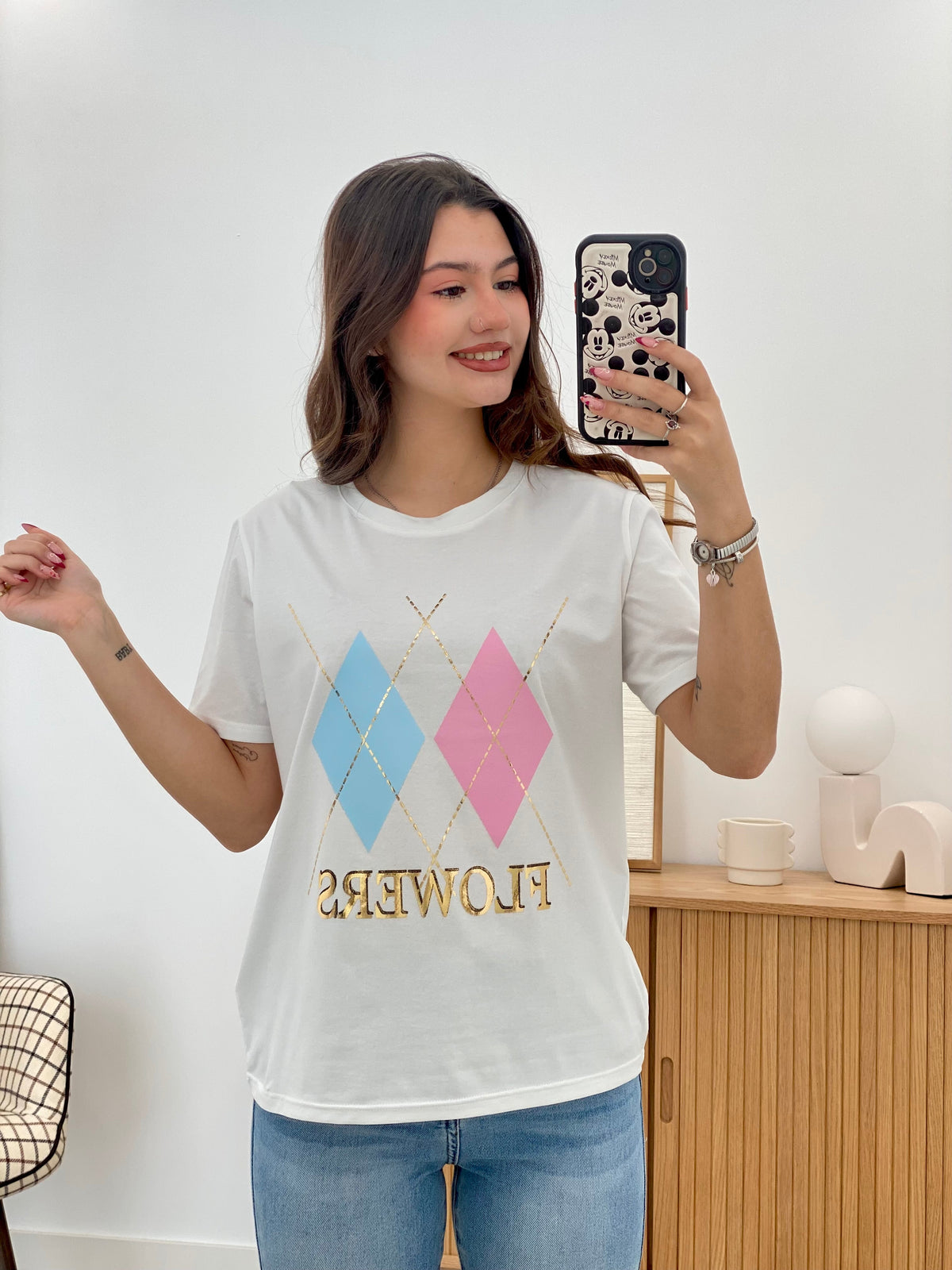 CAMISETA ROMBOS FLOWERS