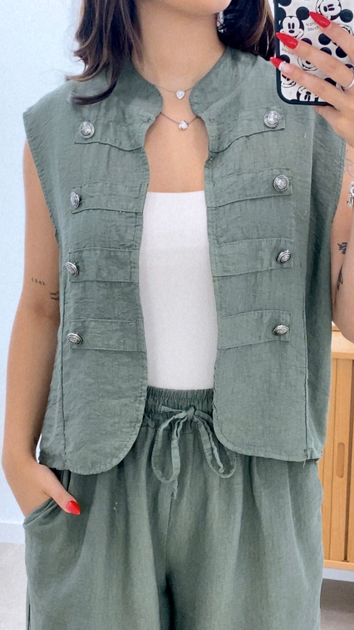 CONJUNTO SHORT + CHALECO MILI