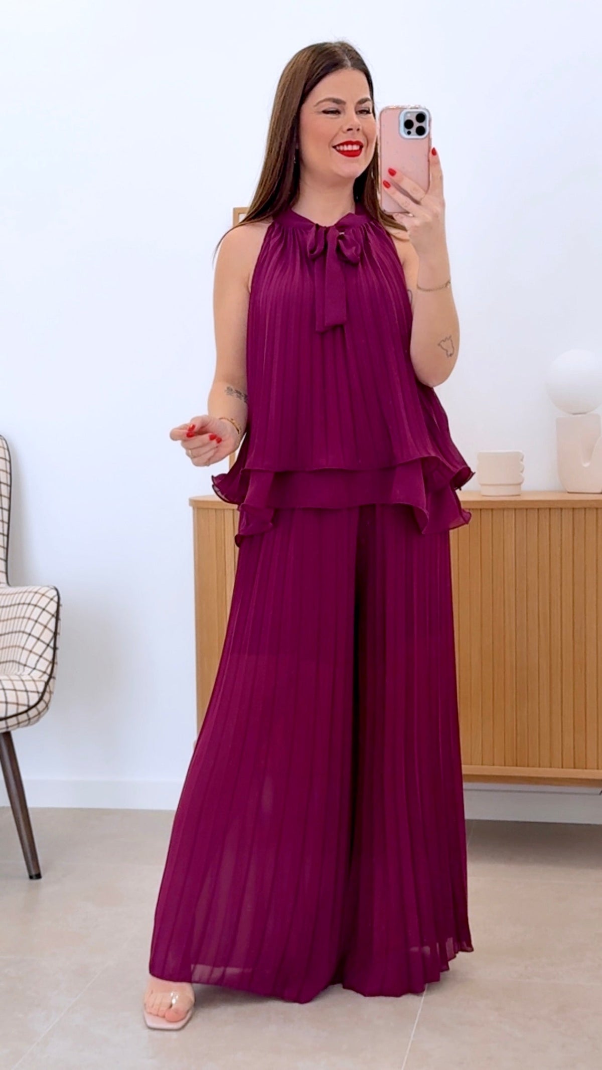 CONJUNTO PLISADO LISO