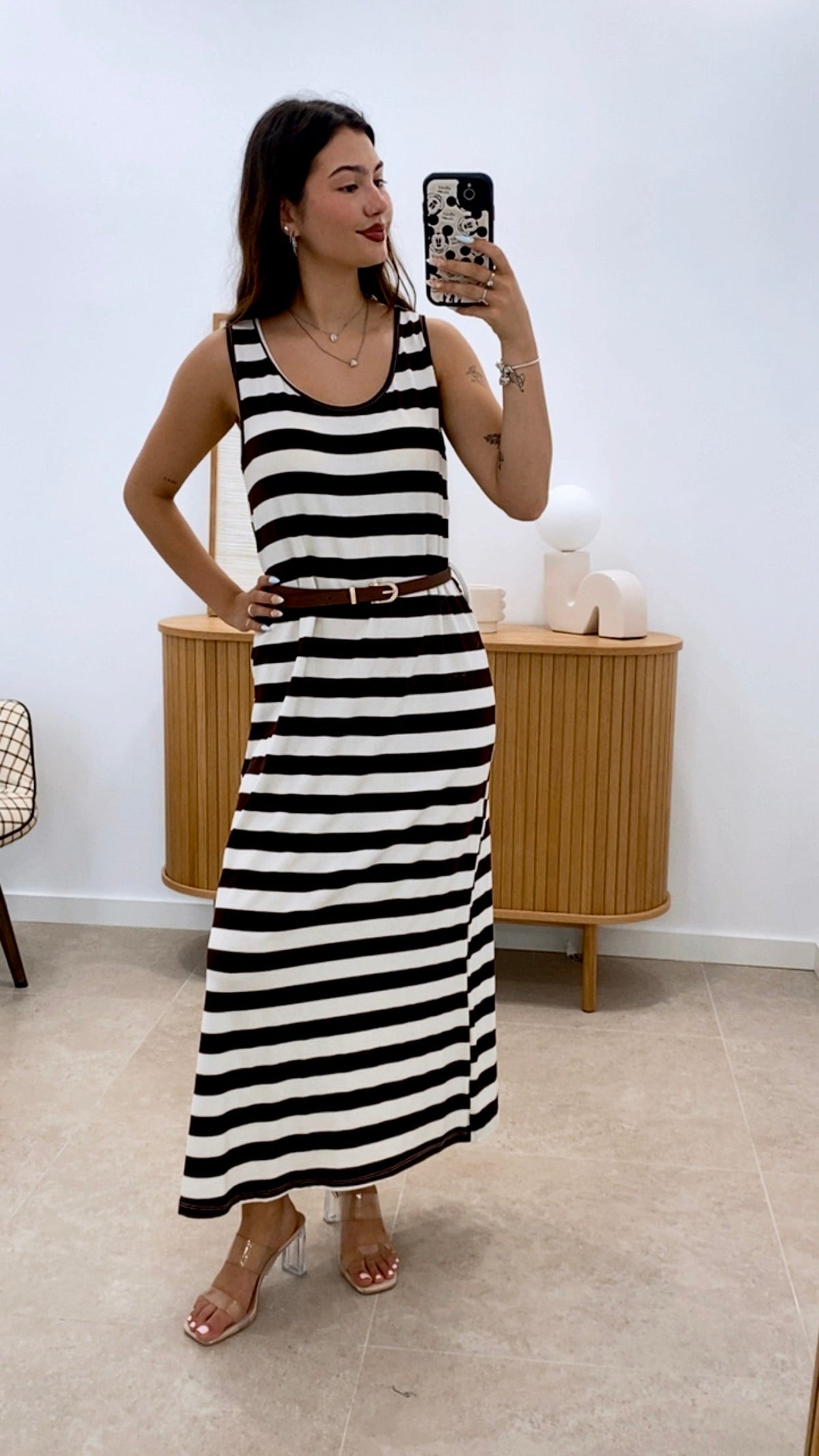 VESTIDO RAYAS + CINTURÓN