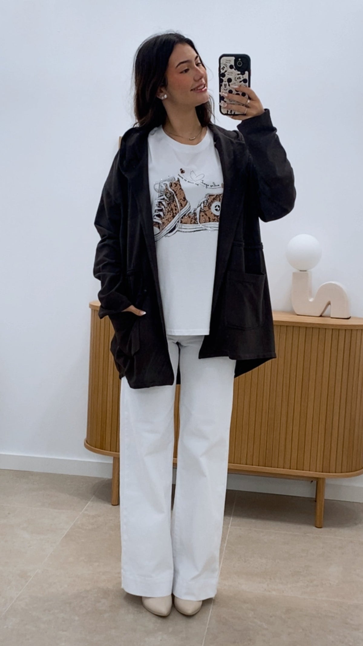 CHAQUETA CAPUCHA CORDÓN CINTURA