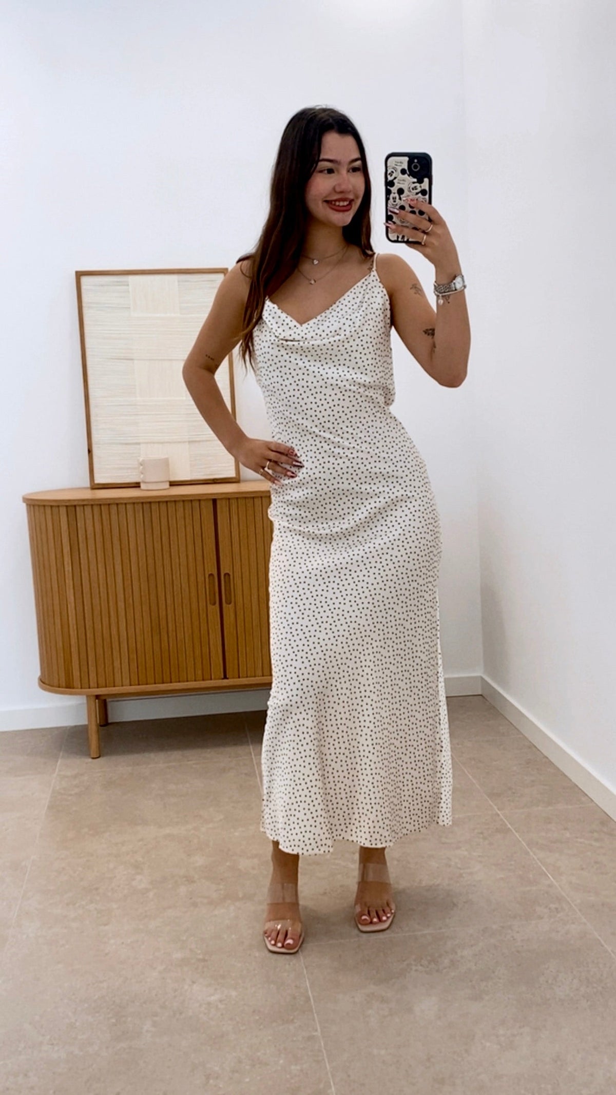 CONJUNTO VESTIDO Y REBECA LUNARES