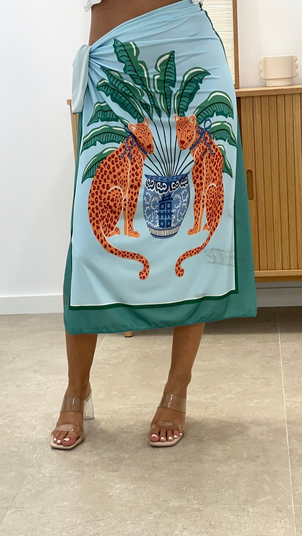 FALDA PAREO LARGA ESTAMPADA