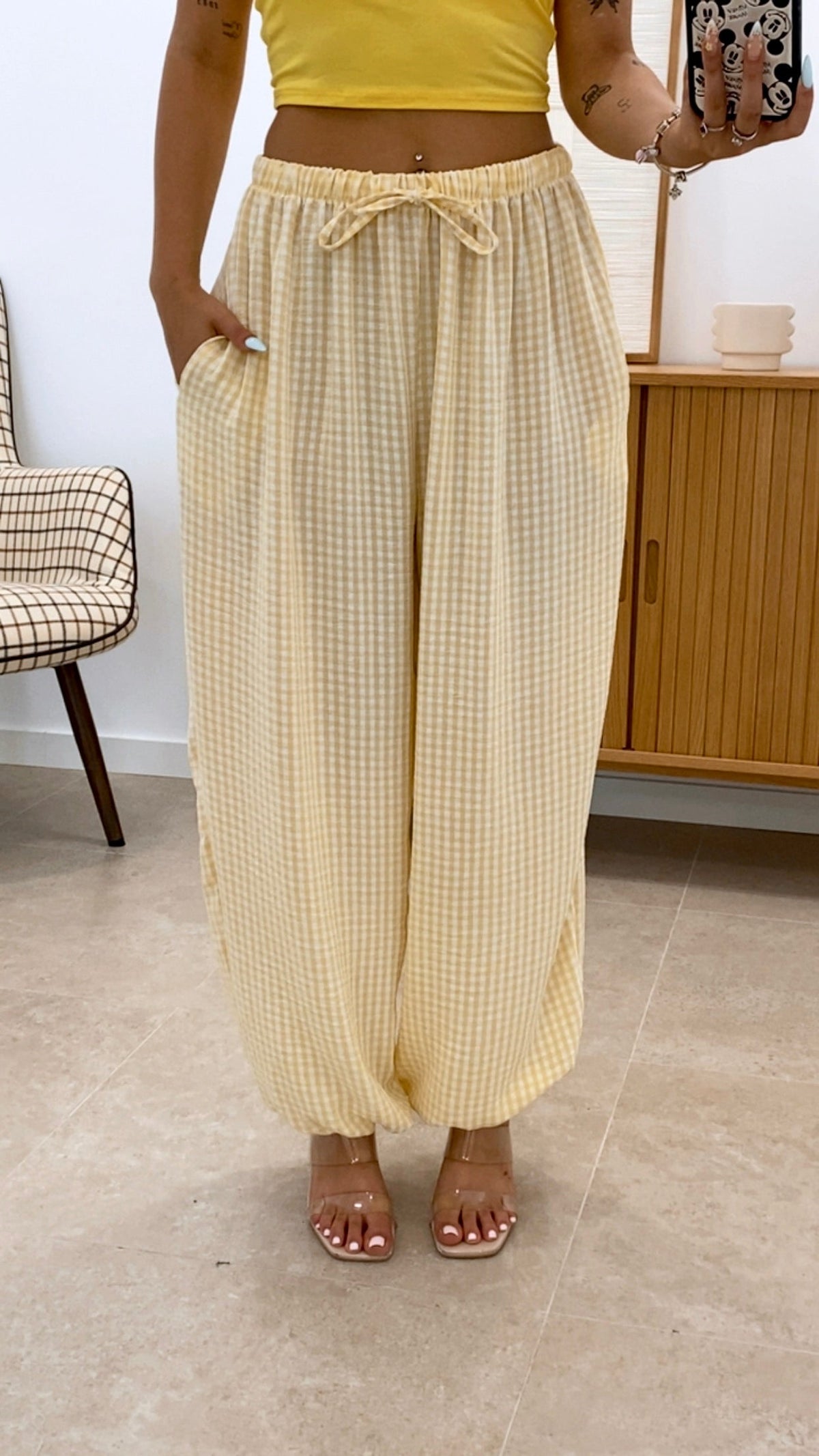 PANTALÓN BOMBACHO CUADROS