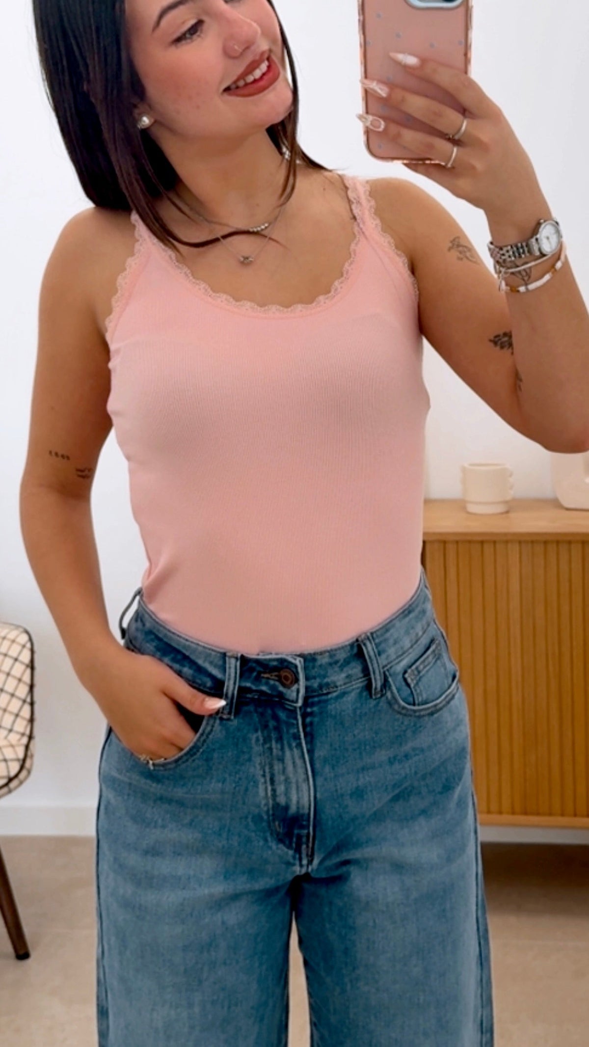 CAMISETA BÁSICA CANALÉ + ENCAJE