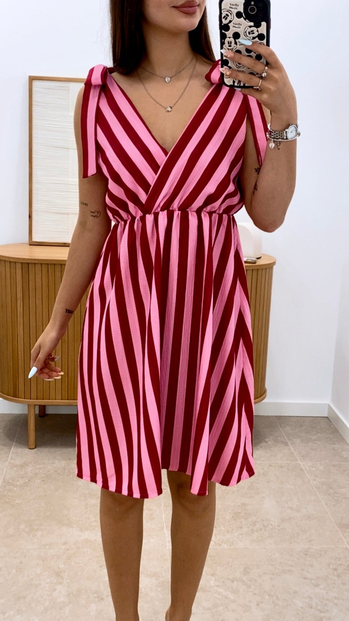 VESTIDO TIRANTE AJUSTABLE RAYADO