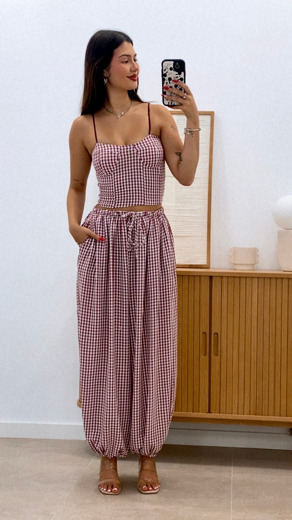 CONJUNTO TOP + BOMBACHO VICHY