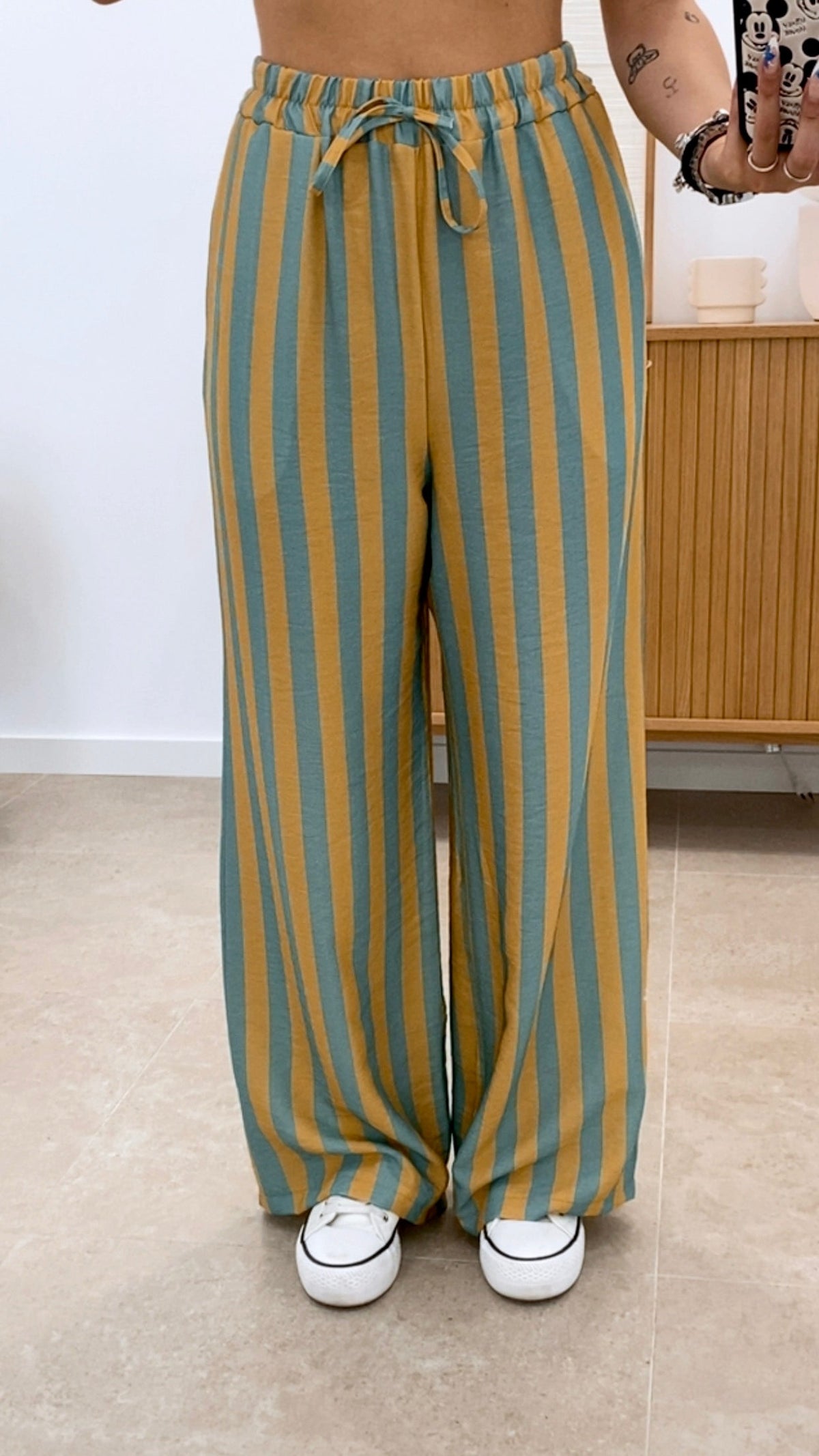 PANTALÓN RAYA ANCHA BICOLOR