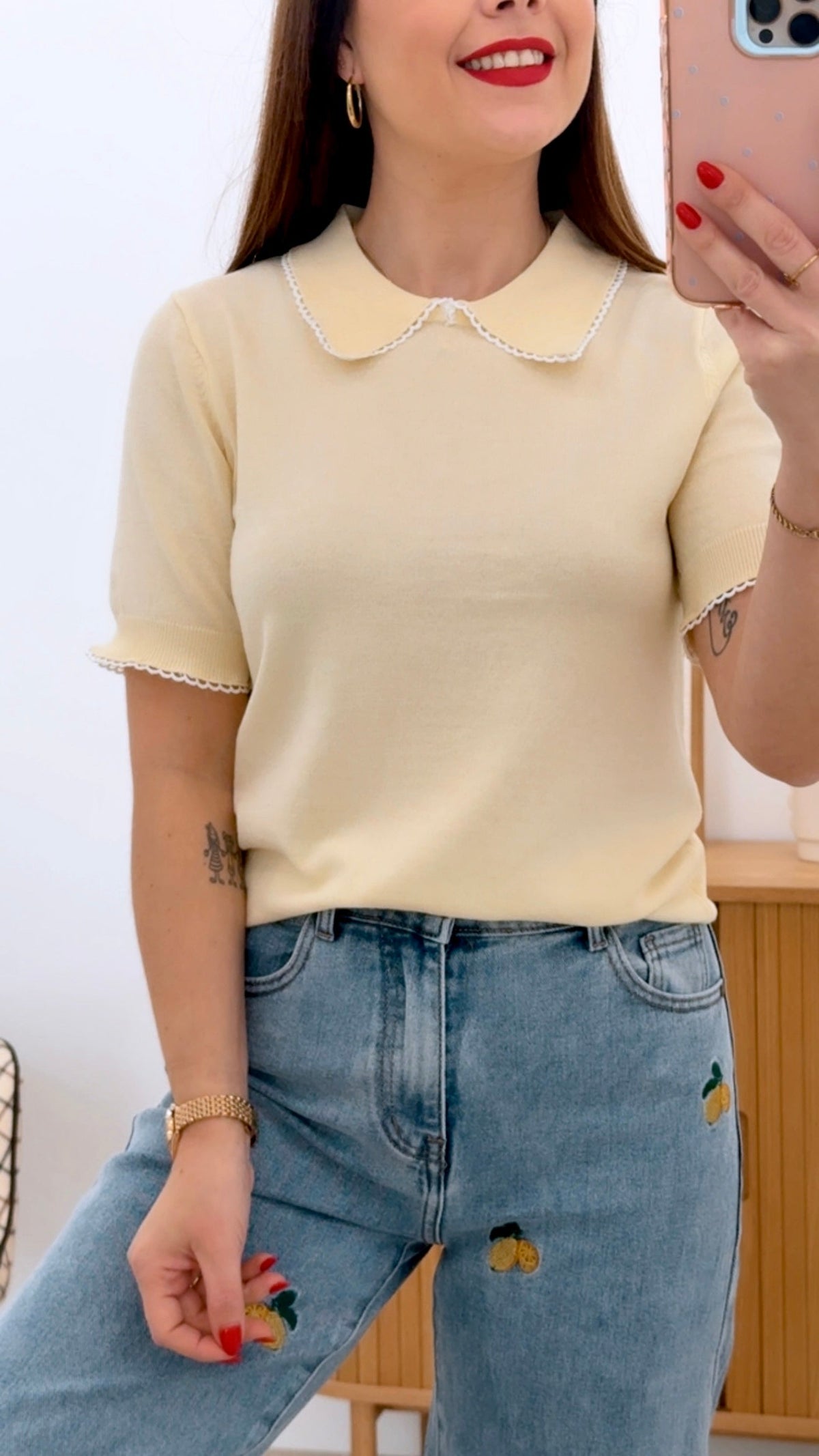 CAMISETA POLO CUELLO SOLAPADO