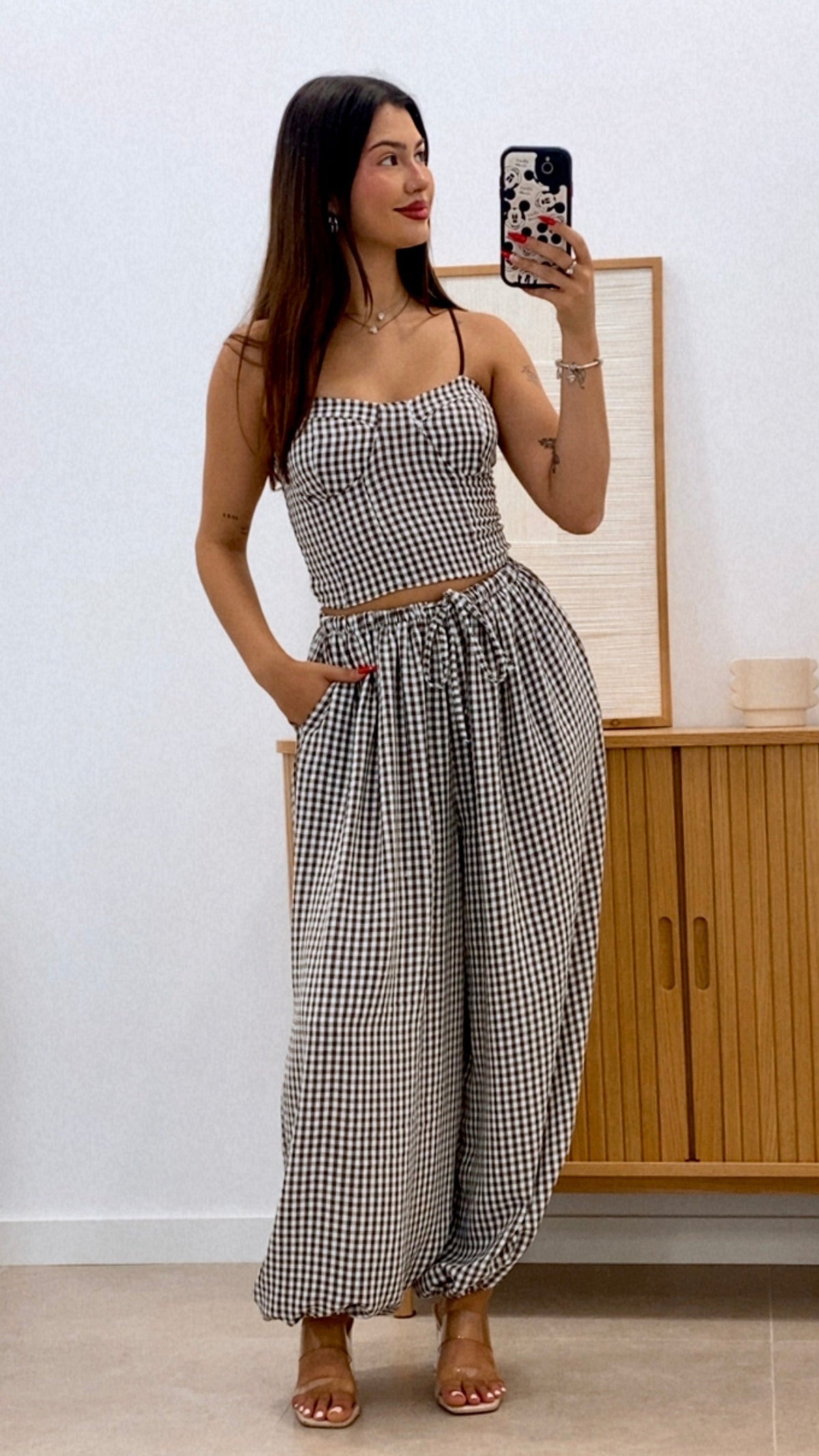 CONJUNTO TOP + BOMBACHO VICHY