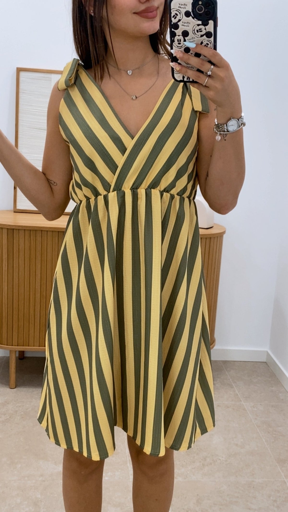 VESTIDO TIRANTE AJUSTABLE RAYADO