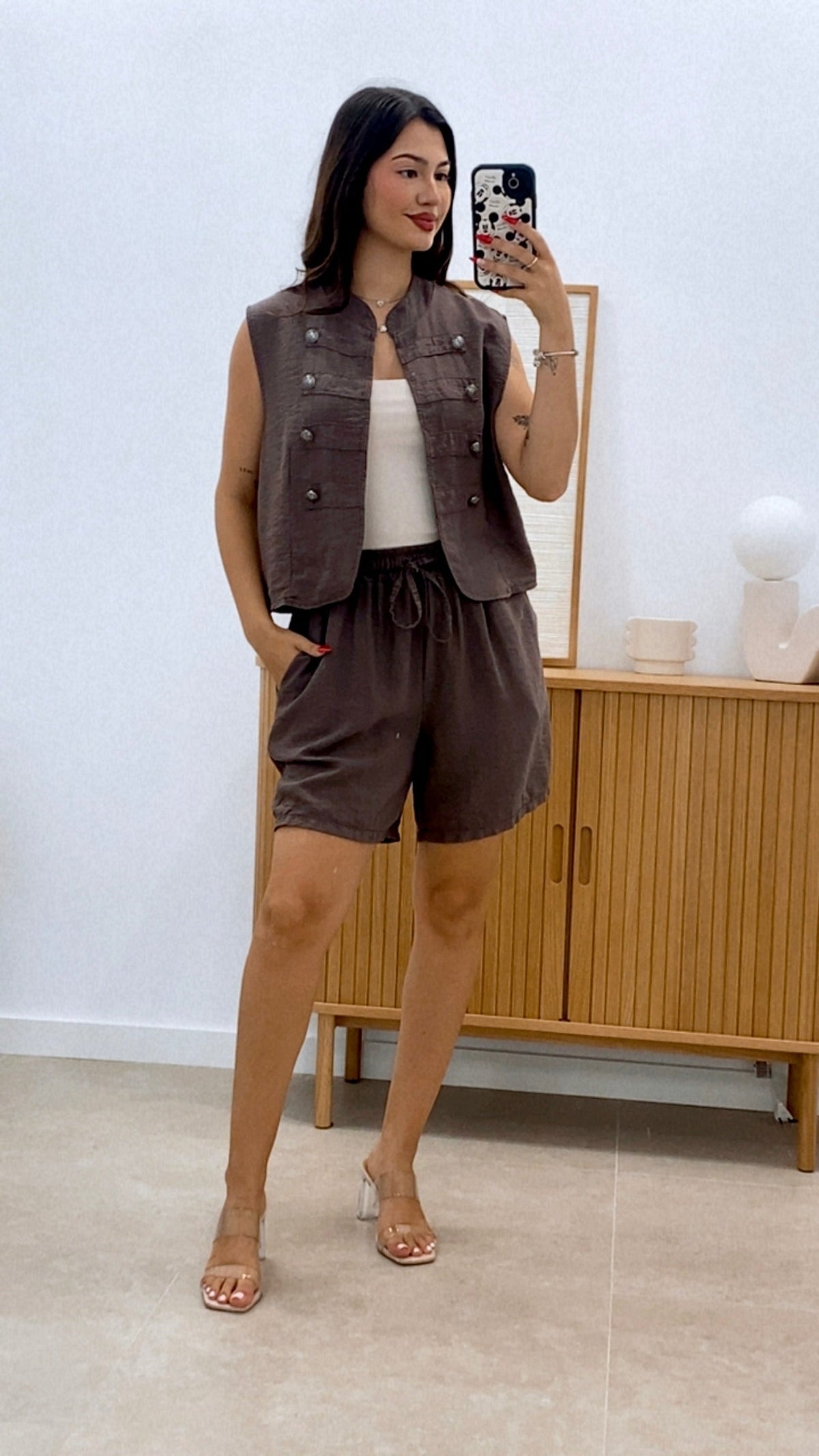 CONJUNTO SHORT + CHALECO MILI