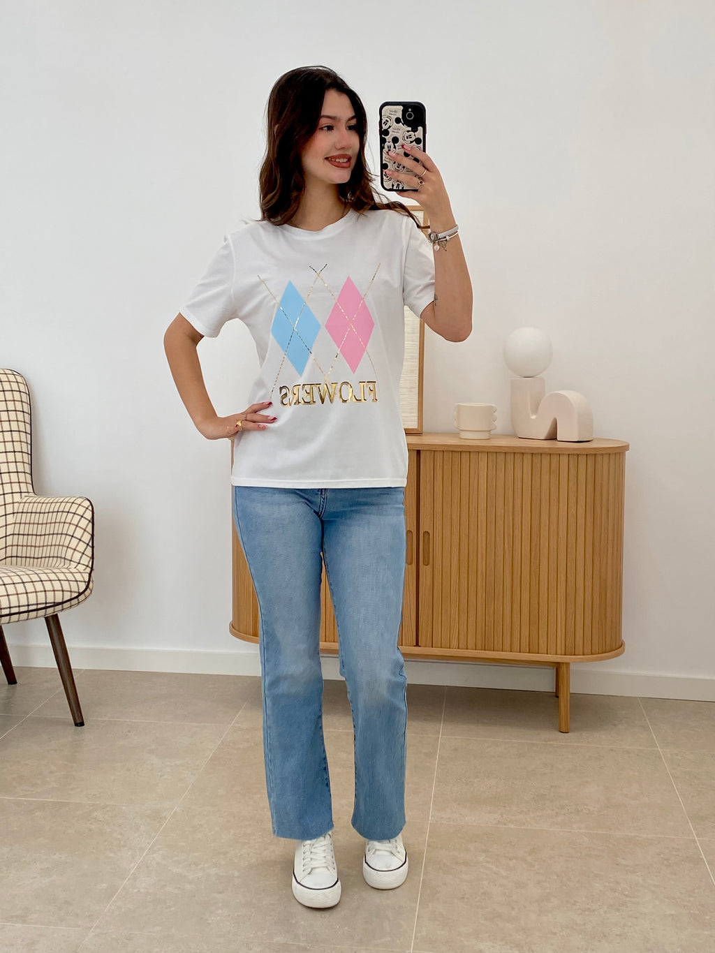 CAMISETA ROMBOS FLOWERS