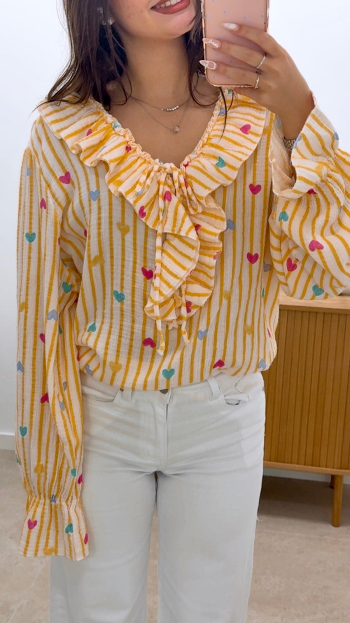 BLUSA RAYAS Y CORAZONES