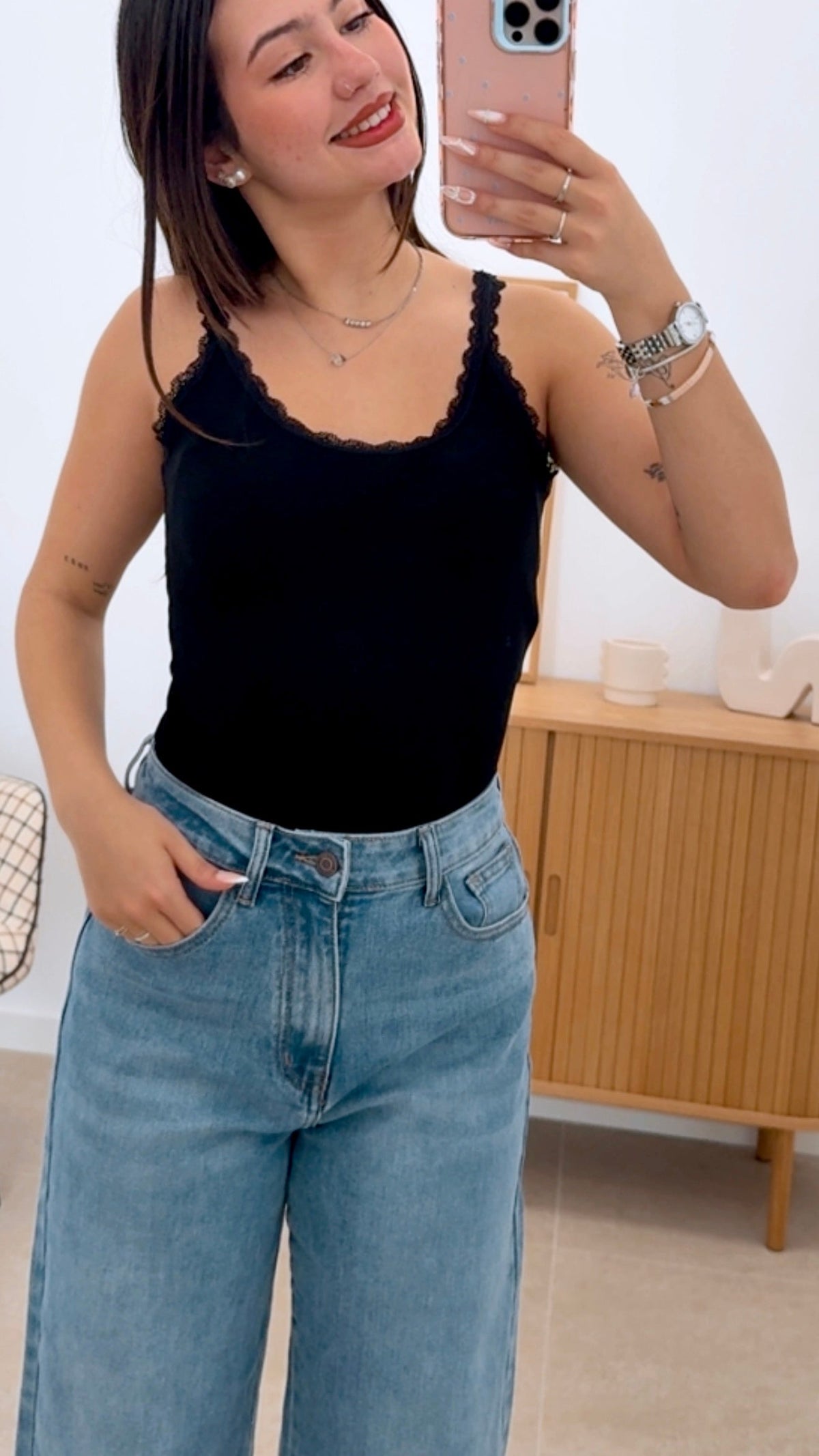 CAMISETA BÁSICA CANALÉ + ENCAJE